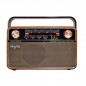 Parlante bluetooth NISUTA NSRV21 estilo vintage con radio AM/FM y AUX outlet