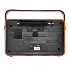 Parlante bluetooth NISUTA NSRV21 radio vintage portátil 5W marrón outlet