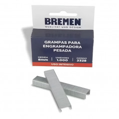 Grampas BREMEN para engrapadora 8mm 1000 unidades