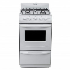 Cocina ESCORIAL CANDOR gas licuado 51cm 4 hornallas blanca outlet