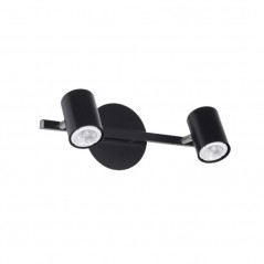 Aplique MARKAS ELVIZA para 2 luces GU10 negro con cromo