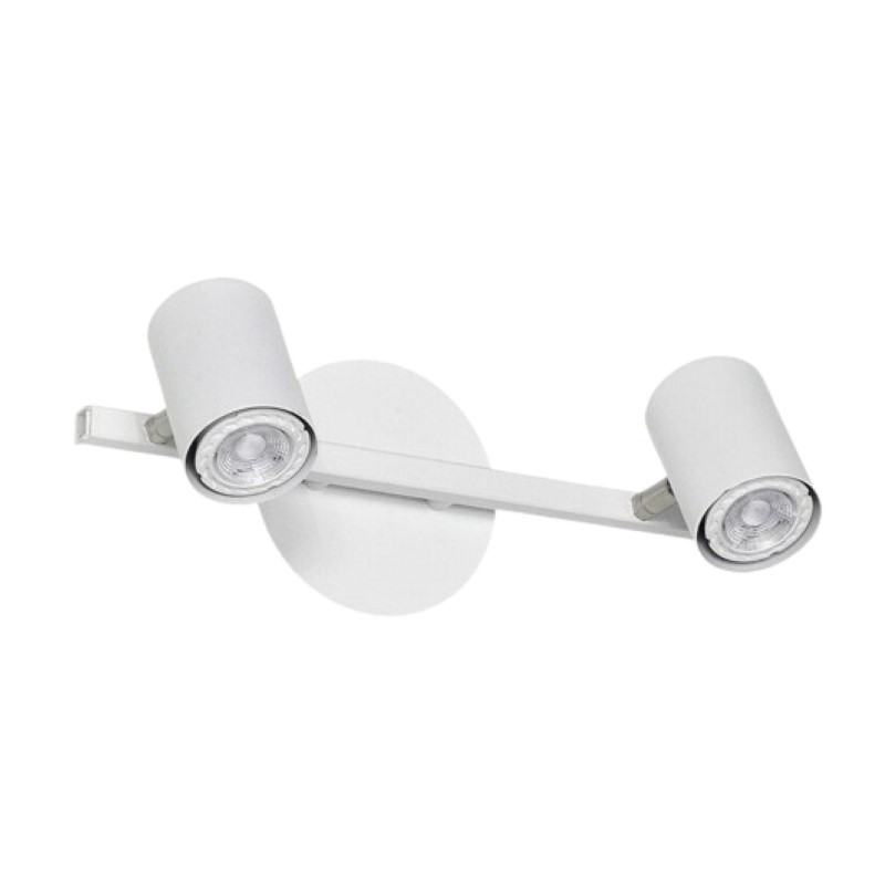 Aplique MARKAS ELVIZA para 2 luces GU10 blanco con cromo Aplique MARKAS ELVIZA para 2 luces GU10 blanco con cromo