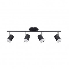 Aplique MARKAS ELVIZA para 4 luces GU10 negro con cromo