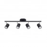 Aplique MARKAS ELVIZA para 4 luces GU10 negro con cromo