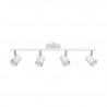 Aplique MARKAS ELVIZA para 4 luces GU10 blanco con cromo