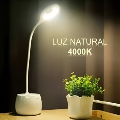Lámpara de escritorio led TBCin dimer recargable 5W 270lm 4500K luz neutra