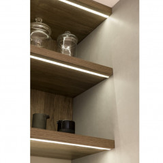 Perfil de aluminio led ATRIM LUMIERE listello embutible con difusor policarbonato 2.5m