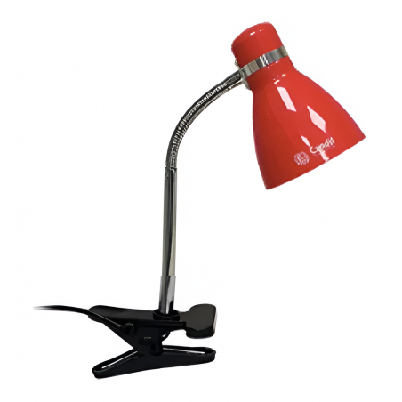 Lámpara de escritorio CANDIL PIPO tipo pinza flexible E27 rojo