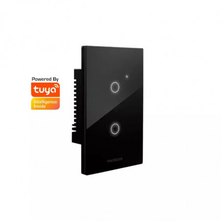 Tecla MACROLED TSX2N Smart touch 2 canales 10A negro