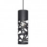 Colgante FERROLUX TECNO Tubo para 1 luz E27 negro