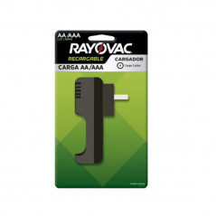 Cargador de pilas RAYOVAC mini para 2 pilas AA/AAA