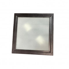 Plafón BOALUZ para 2 luces E27 negro con vidrio lateral satinado