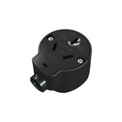Ficha hembra JELUZ FH621 10A 250V negro salida lateral