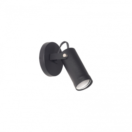 Aplique SAN JUSTO CANALS tubo para 1 luz GU10 móvil con base negro