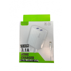 Cargador PRO21 Lite Micro USB 3.1A blanco