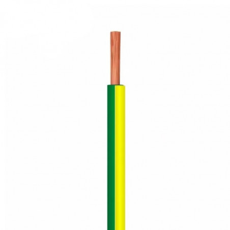 Cable unipolar ARGENPLAS 6mm2 verde amarillo por metro IRAM 2183-NM247-3
