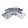 Curva plana BASICA 90° perforada 200mm con clips y flags