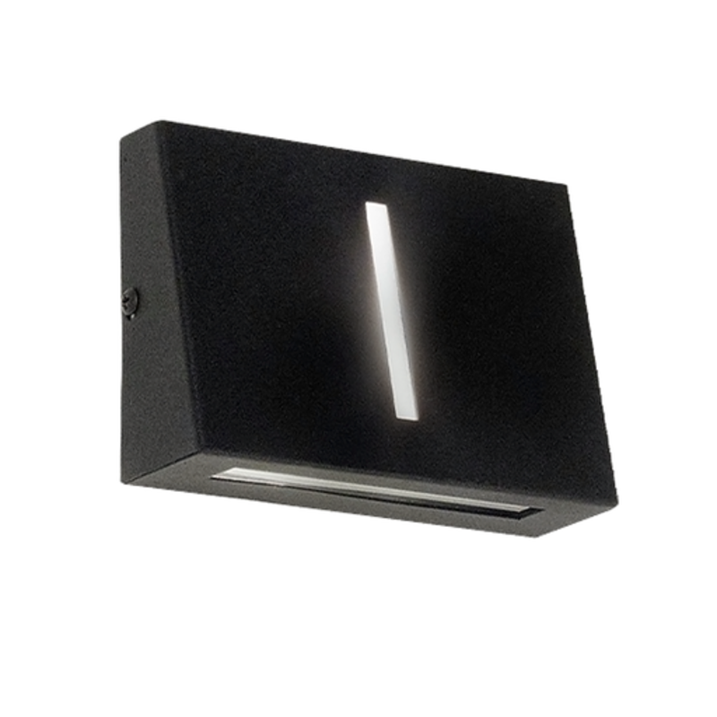 Aplique SAN JUSTO Bidireccional trapezoidal para 1 luz G9 negro