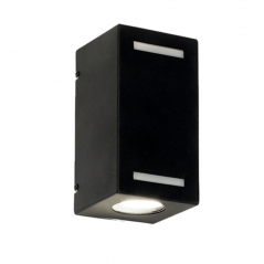 Aplique SAN JUSTO bidireccional rectangular para 2 luces GU10 negro