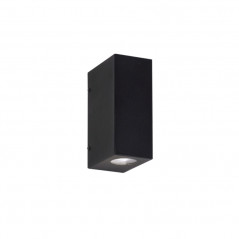 Aplique SAN JUSTO bidireccional rectangular para 2 luces GU10 negro