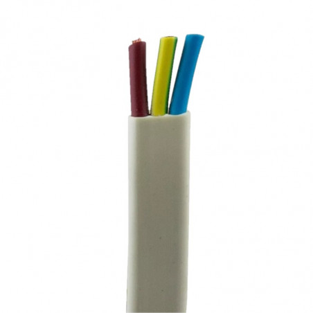 Cable vaina chata 3x1,5mm2 por metro IRAM NM 247-5