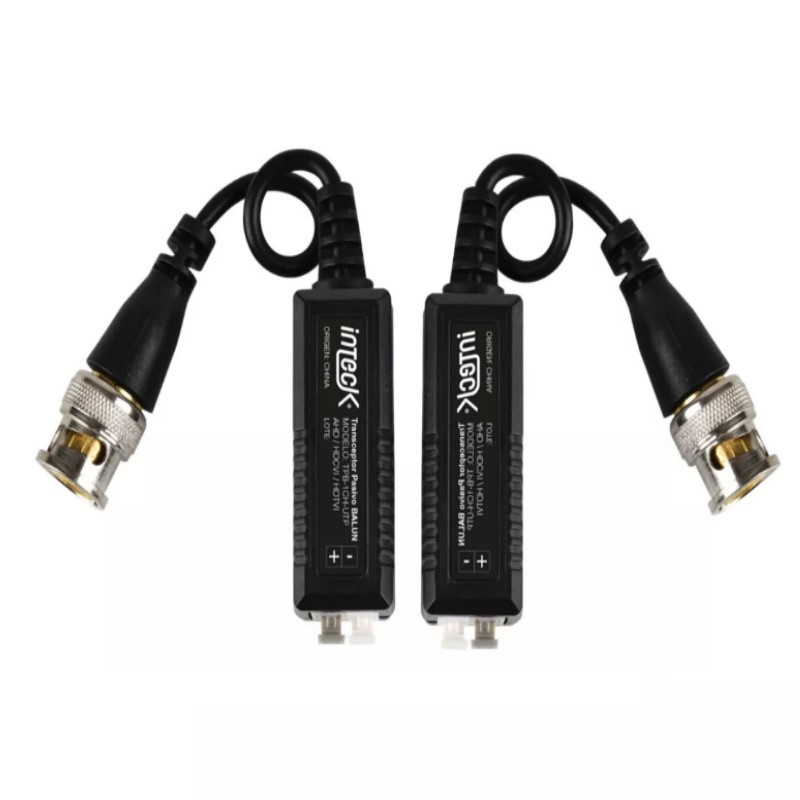 Balun de video INTECK kit por 2 pasivo 1 canal