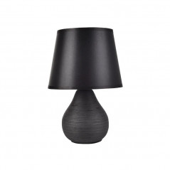Velador de mesa 180° ILUMINACIÓN CUZCO para 1 luz E27 cerámica negro