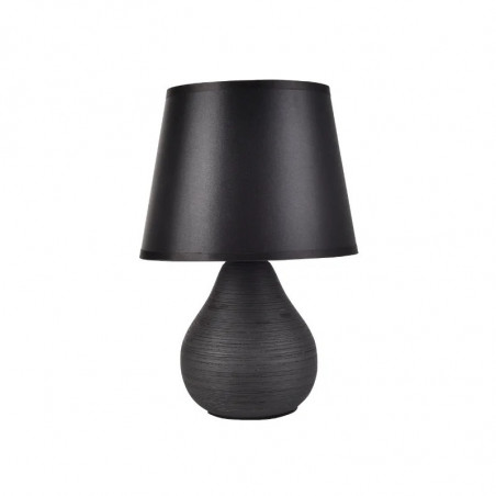 Velador de mesa 180° ILUMINACIÓN CUZCO para 1 luz E27 cerámica negro