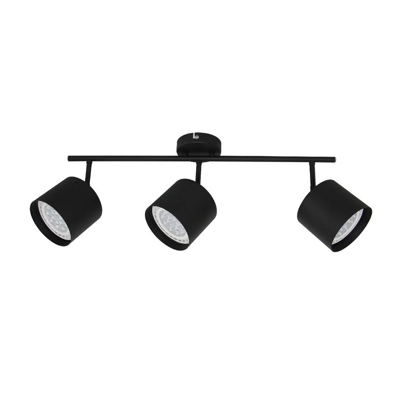 Aplique 180° ILUMINACIÓN ALBA III para 3 luces GU10 negro Aplique 180° ILUMINACIÓN ALBA III para 3 luces GU10 negro