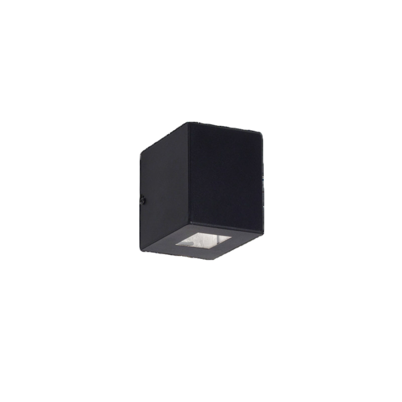 Aplique SAN JUSTO bidifusor cuadrado para 1 luz G9 negro