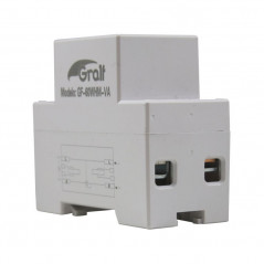 Medidor monofásico GRALF GF-60WHM-VA 2P riel din con amperaje y frecuencia