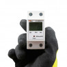 Medidor monofásico GRALF GF-60WHM-VA 2P riel din con amperaje y frecuencia