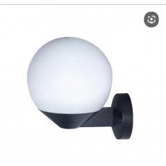 Aplique DABOR GLOBO OPAL globo para 1 luz E27 con brazo negro