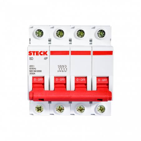 Térmica tetrapolar STECK SD64 50A 3kA curva c