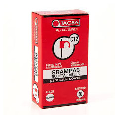 Grampa plástica TACSA n12 sujetacables coaxial negro