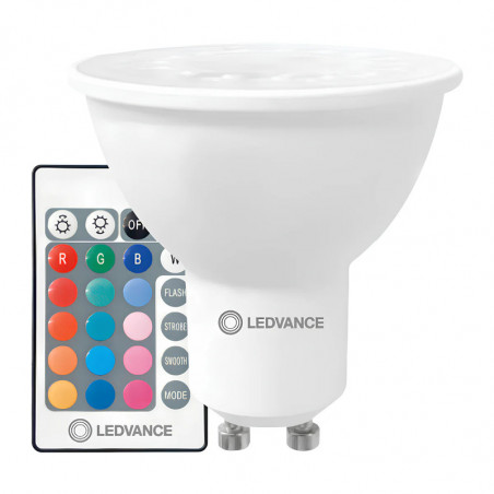 Lámpara led LEDVANCE VALUE CLASS PAR16 GU10 4.5W 350lm RGBW con control remoto