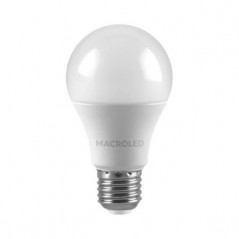 Lámpara led MACROLED A60 bulbo E27 14,5W 1400lm 4500K luz neutra