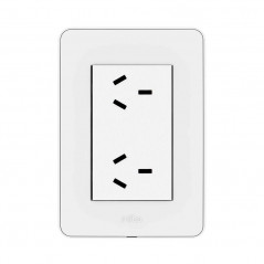 Conjunto armado JELUZ MITO 1 tomacorriente doble 10A polarizado blanco