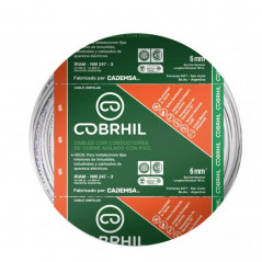 Cable unipolar COBRHIL 6,0mm2 bobina blanco CLASE 4 IRAM 2183