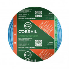 Cable unipolar COBRHIL 1,5mm2 celeste IRAM 2183-NM247-3