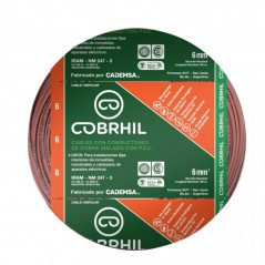 Cable unipolar COBRHIL 6,0mm2 bobina marron CLASE 4 IRAM 2183
