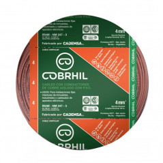 Cable unipolar COBRHIL 4,0mm2 bobina marron CLASE 4 IRAM 2183