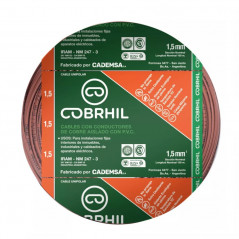 Cable unipolar COBRHIL 1,5mm2 marron IRAM 2183-NM247-3
