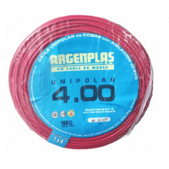 Cable unipolar ARGENPLAS 4mm2 rojo IRAM 2183-NM247-3