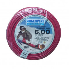 Cable unipolar ARGENPLAS 6,0mm2 bobina rojo CLASE 4 IRAM 2183