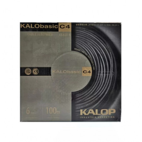 Cable unipolar KALOP 6mm2 negro IRAM 2183-NM247-3