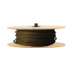 Cable textil MACROLED 2x0.5mm 300v negro con dorado zig zag por metro