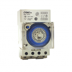 Interruptor horario analógico TBCIN SUL-181H 16A 250V 3 módulos DIN