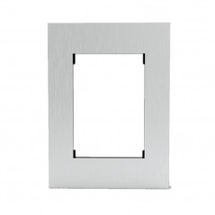 Tapa CAMBRE BAUHAUS 8 módulos con distanciador gris