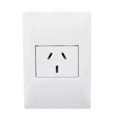 Conjunto armado CAMBRE S.XXII 1 tomacorriente combinado polarizado 10A blanco